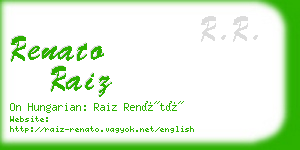 renato raiz business card